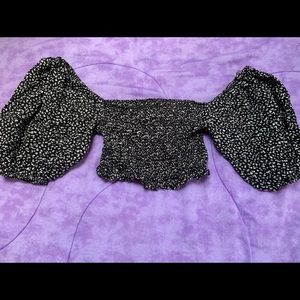 butterfly crop top flower print